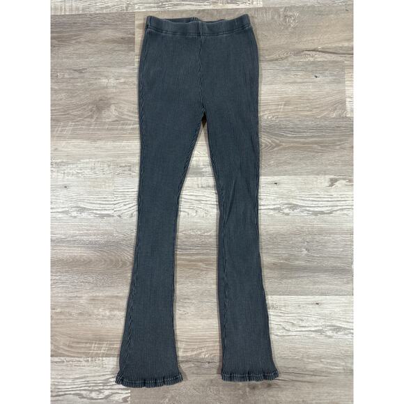 Urban Outfitters Ribbed Flare Knit Pants in Gray Size Small - Picture 2 of 7